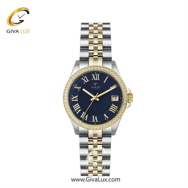 ساعت مچی اورجینال زنانه ویولت VIOLET طلایی-نقره ای | نقره ای-طلایی| سرمه ای| کد رفرنس 0561/2 | 0576/2